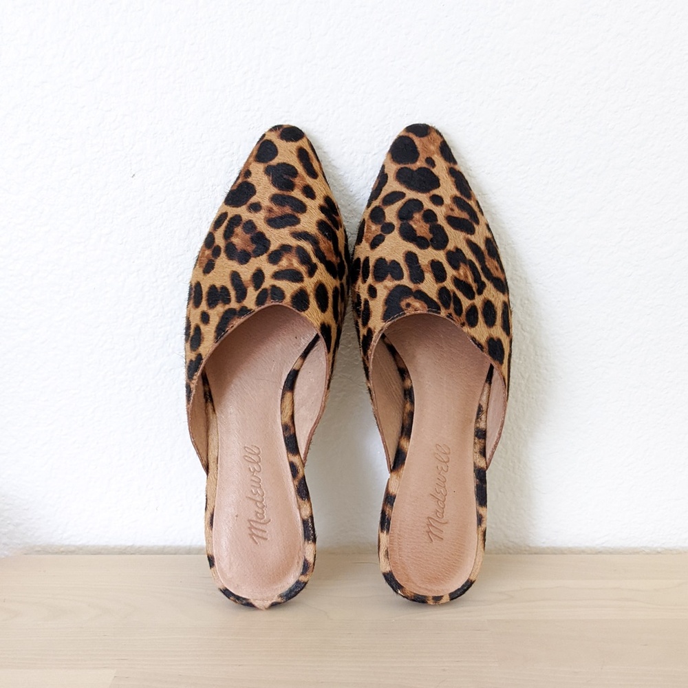 Madewell Remi Mule in Leopard Calf Hair